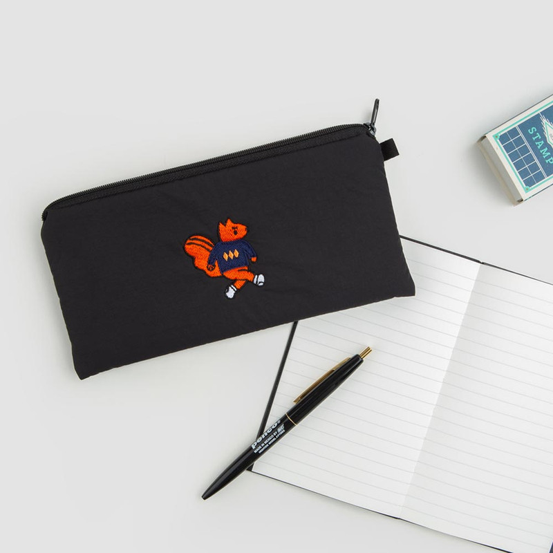 Black - All New Frame Airy Squirrel Zipper Pencil Case
