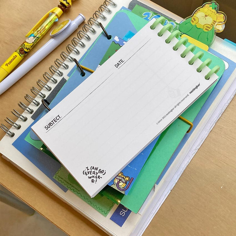 Left blank paper - Nostingker Go Everywhere Wire Bound Handy Notepad