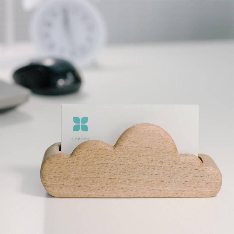 Appree Wooden Cloud Business Card Holder Appree Wooden Cloud Business Card Holder
