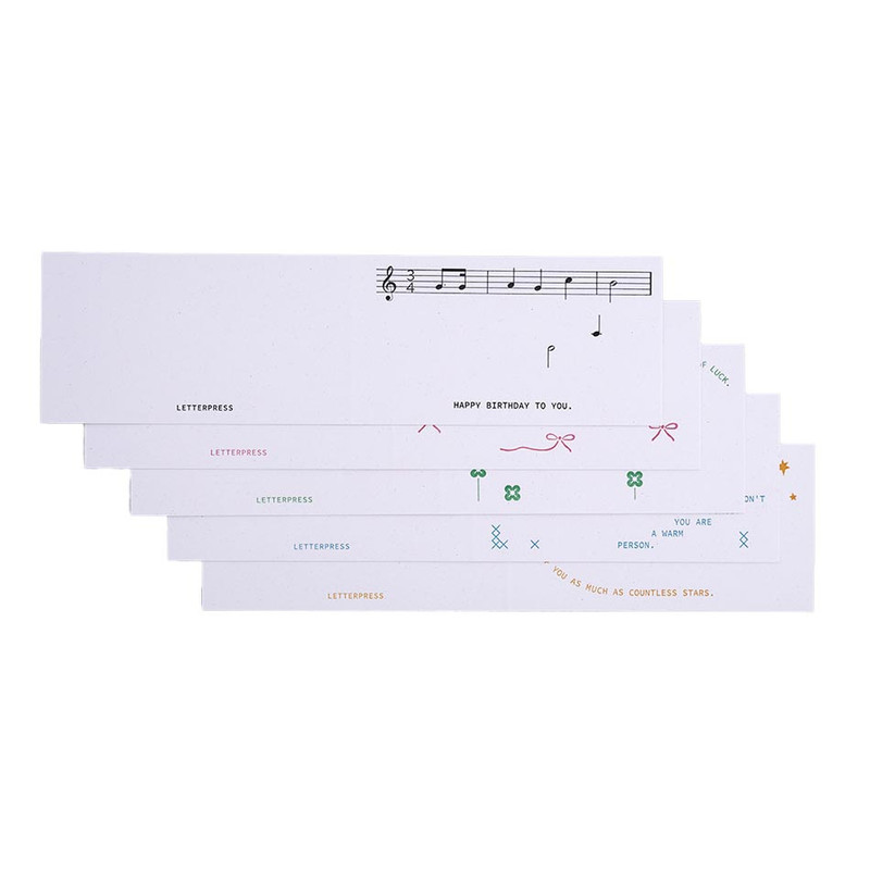 Enough Space - Dash And Dot Letterpress Mini Card with Envelope Set Enough Space - Dash And Dot Letterpress Mini Card with Envelope Set