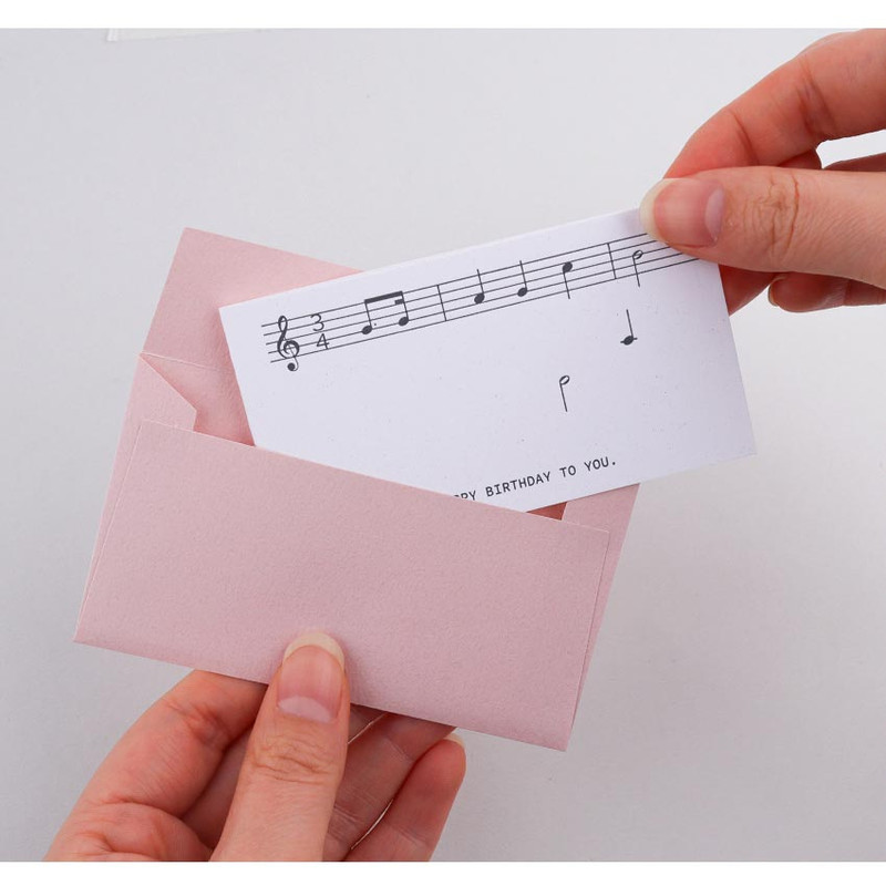 Small size - Dash And Dot Letterpress Mini Card with Envelope Set Small size - Dash And Dot Letterpress Mini Card with Envelope Set