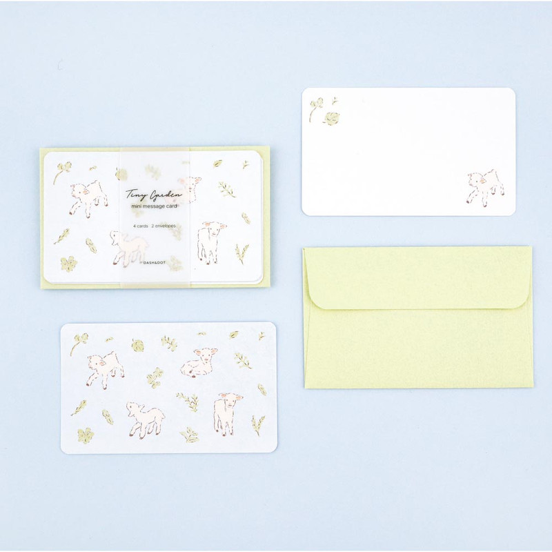 04 Fresh Lamb - Dash And Dot Tiny Garden Mini Card with Envelope Set 04 Fresh Lamb - Dash And Dot Tiny Garden Mini Card with Envelope Set