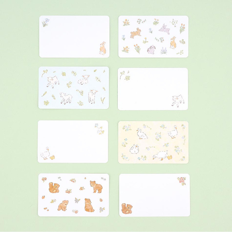 Printed on both sides - Dash And Dot Tiny Garden Mini Card with Envelope Set