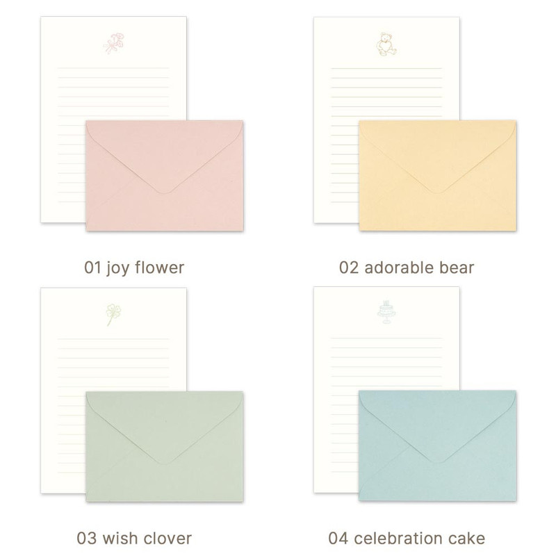 4 option - Dash And Dot Ever More Letterpress Letter with Envelope Set 4 option - Dash And Dot Ever More Letterpress Letter with Envelope Set