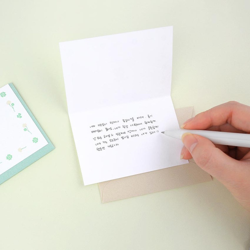250gsm paper - Dash And Dot Little Buddy Letterpress Mini Card with Envelope Set