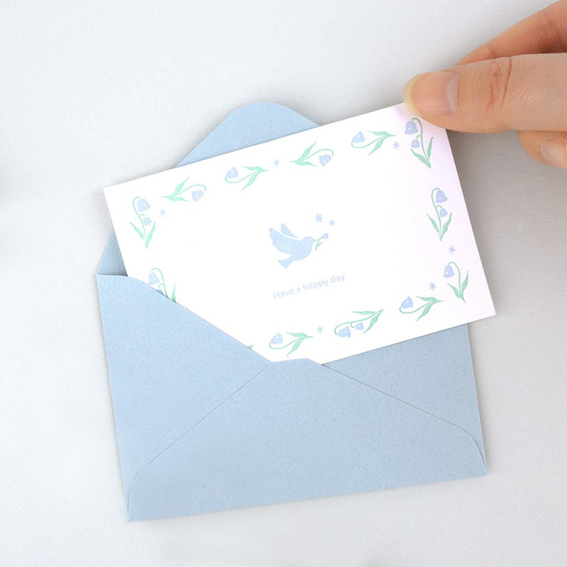 Dash And Dot Little Buddy Letterpress Mini Card with Envelope Set
