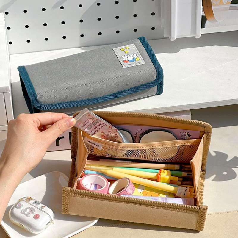 Usage example of Miffy Large Capacity Fabric Pouch with Magnetic Snap