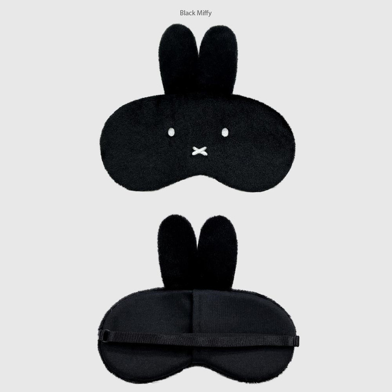 Black Miffy - Miffy Soft Sleep Eye Mask Black Miffy - Miffy Soft Sleep Eye Mask