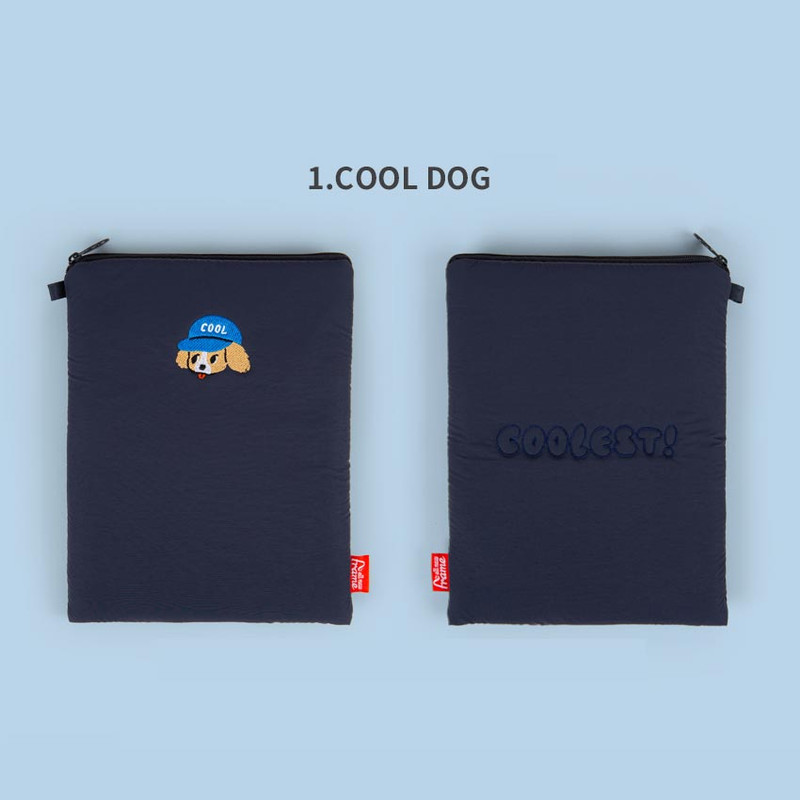 Cool Dog(Navy)- All New Frame Coolest 9" Tablet iPad Mini Zipper Case
