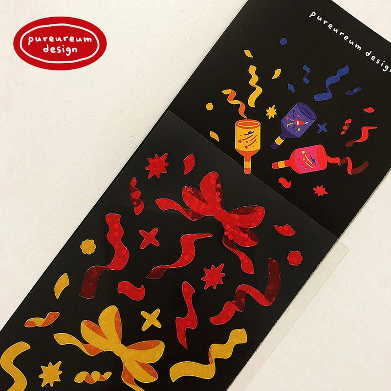 Glitter sticker - pureureum design Confetti Holographic Sticker Glitter sticker - pureureum design Confetti Holographic Sticker