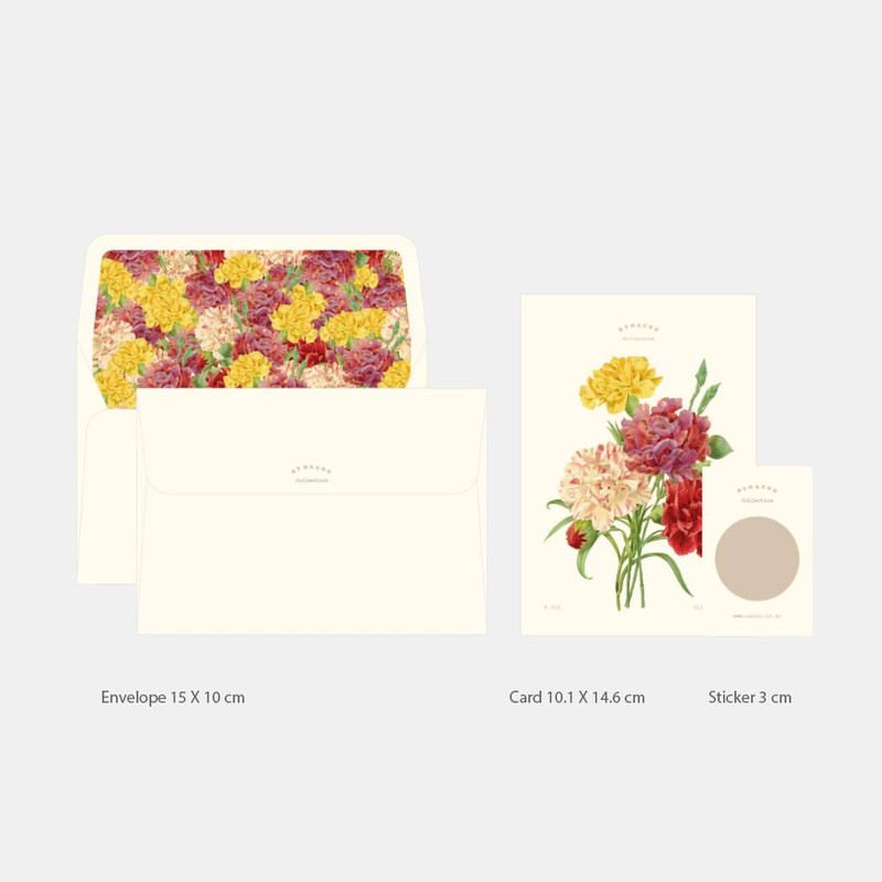 Composition - NACOO B Flower Card And Envelope Set