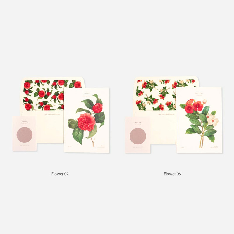 Option - NACOO B Flower Card And Envelope Set
