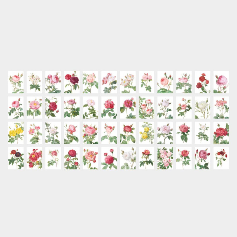48 stickers or  96 stickers - NACOO Rose Mini & Label Sticker Pack