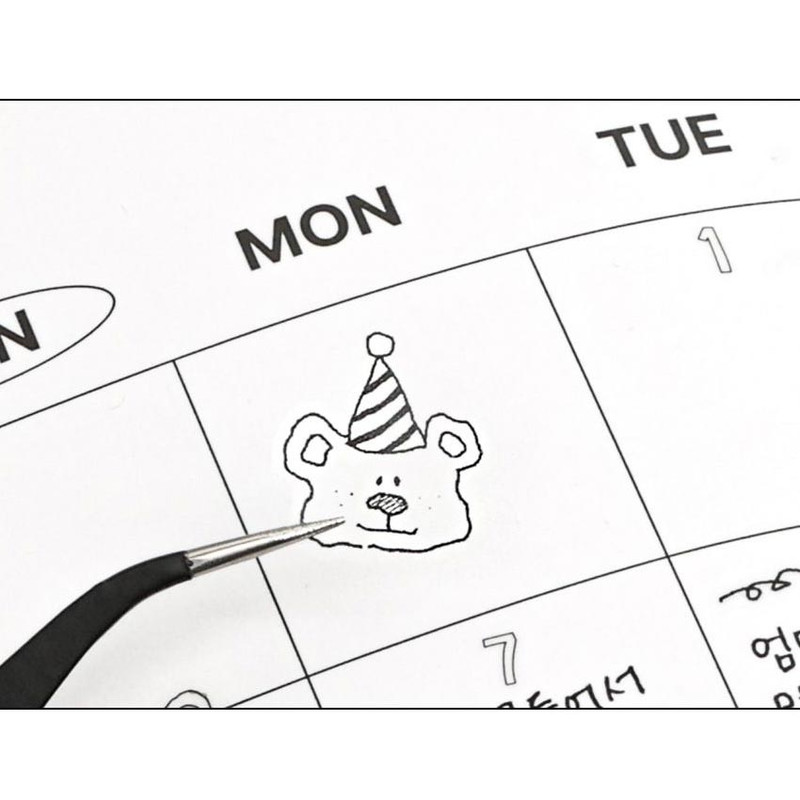 Mini sticker - Wanna This Crooked Drawing Kiss Cut Sticker Roll