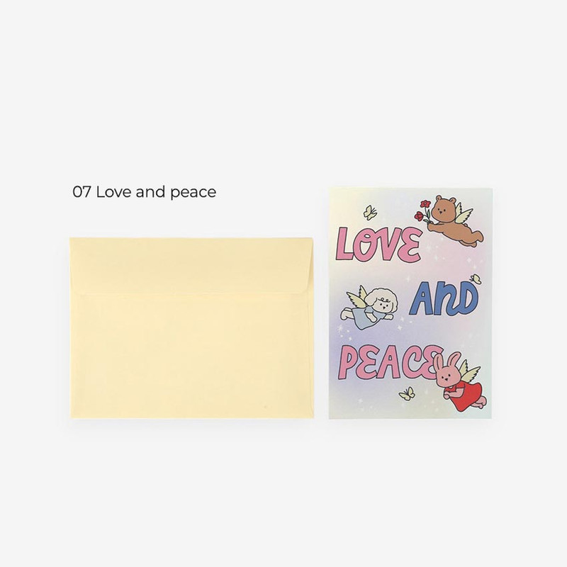 07 Love and peace - Dailylike My Buddy Hologram Card 05-07 07 Love and peace - Dailylike My Buddy Hologram Card 05-07