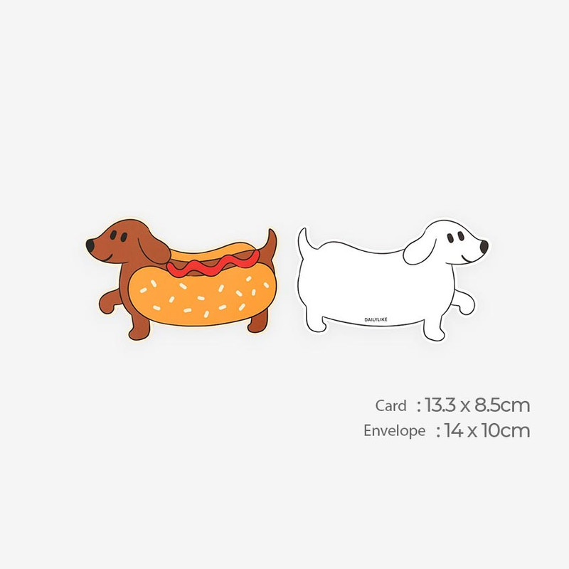 02 Hot Dog - Dailylike Shape Card Set 01-04 02 Hot Dog - Dailylike Shape Card Set 01-04
