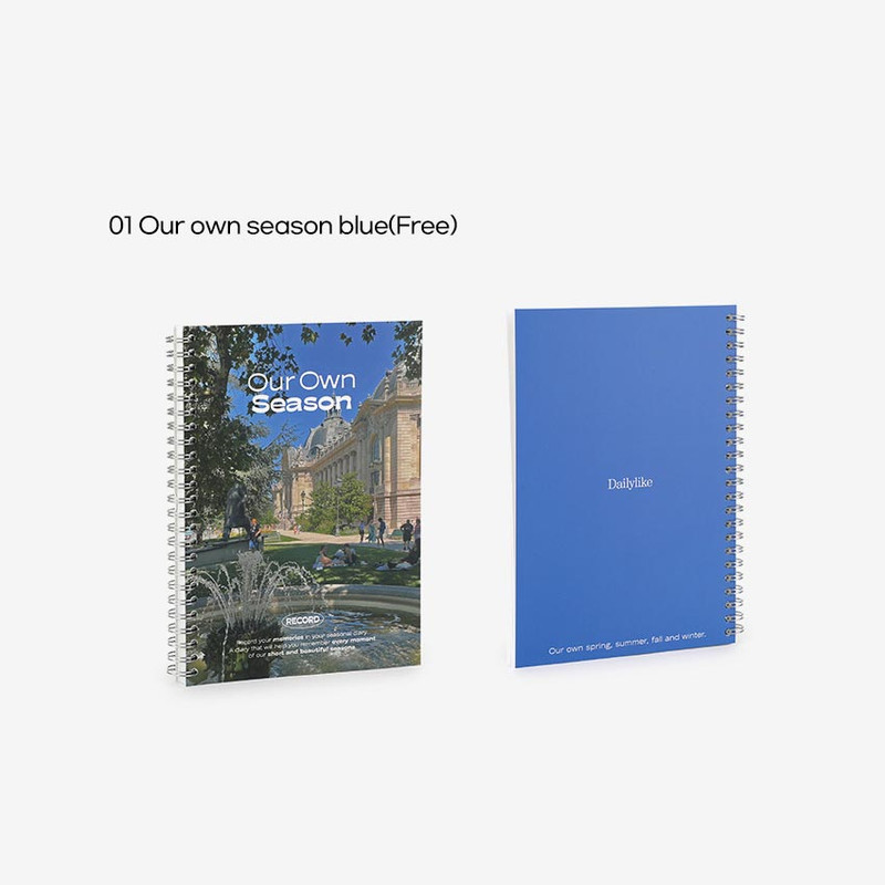 01 Blue(Blank) - Dailylike Our Own Season A5 Blank And Grid Notebook 01 Blue(Blank) - Dailylike Our Own Season A5 Blank And Grid Notebook