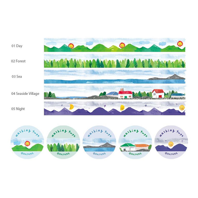 5 Option - DALPAPER Landscape Washi Tape