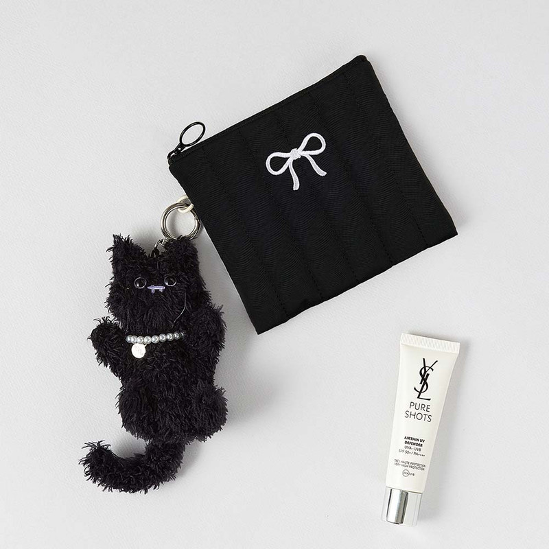 Black - Antenna Shop Table Talk Ribbon Mini Pouch