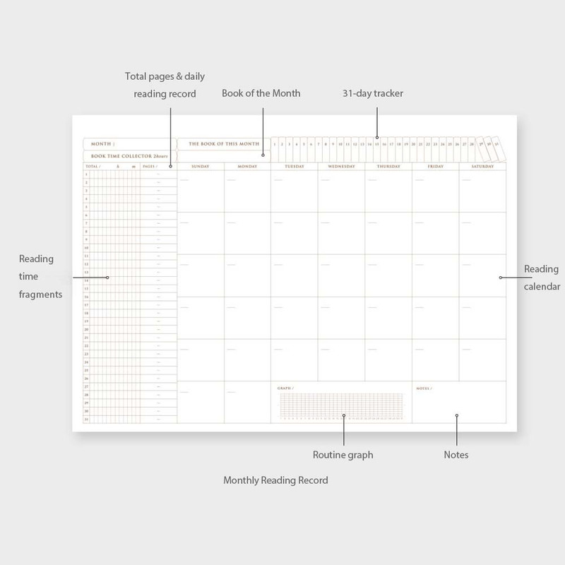 Monthly Reading Record - Plepic Bucket Book Reading Planner