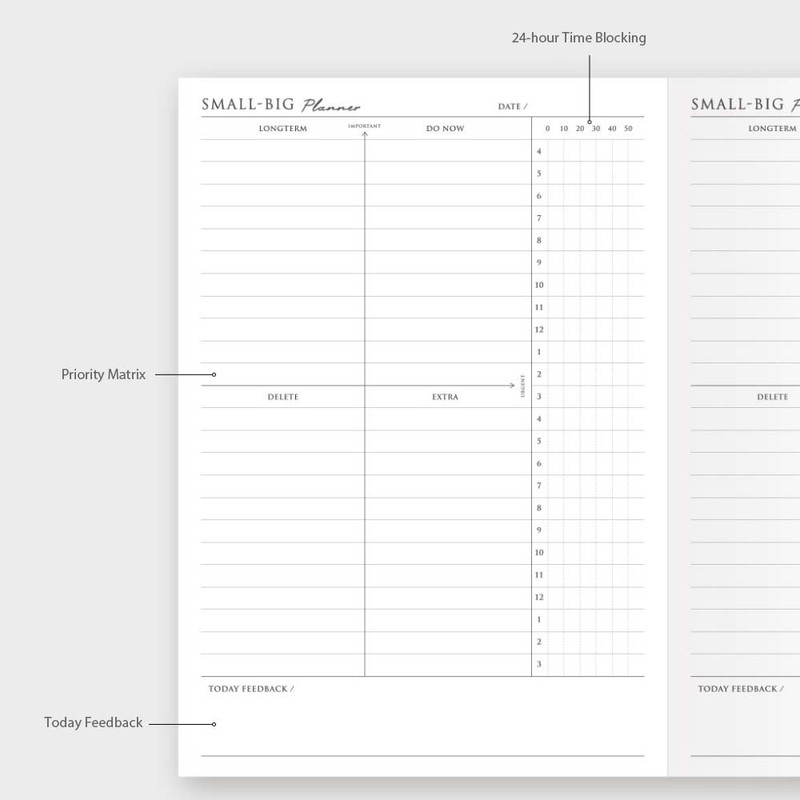 Daily - Plepic Small-Big A6 Undated Daily Planner
