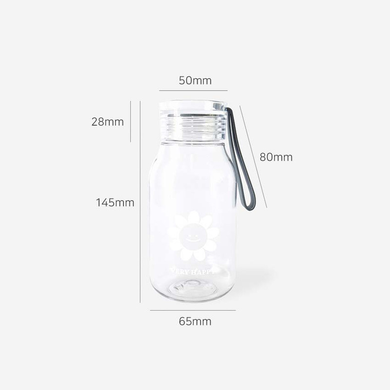 Size - Bookfriends Very Very 300ml Clear Bottle With Strap