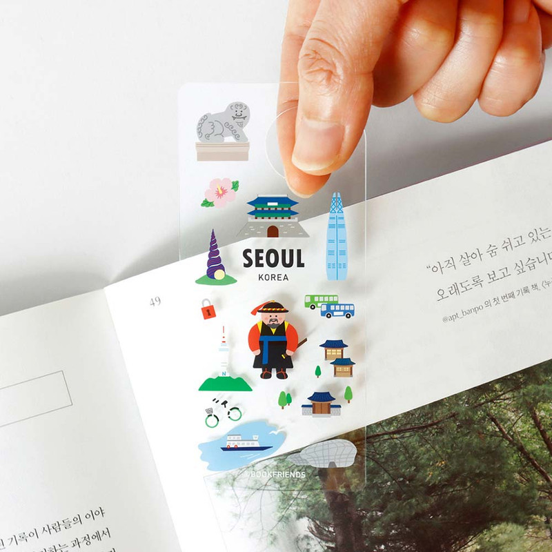 Clear Bookmark - Bookfriends Vivid Illustration Transparent Bookmark