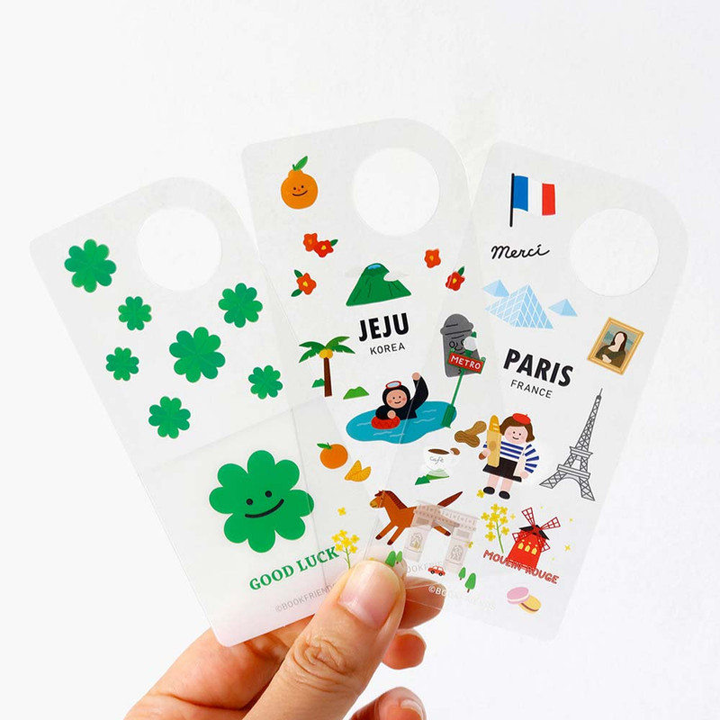 cute illustration - Bookfriends Vivid Illustration Transparent Bookmark