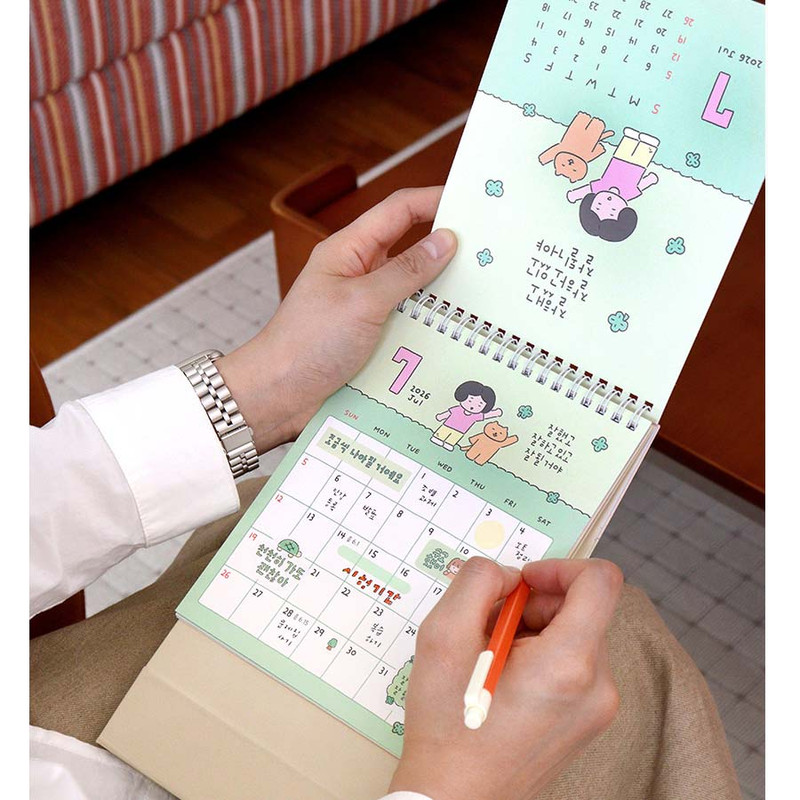 Easy flip calendar - Indigo 2025-2026 Mindfulness Desk Calendar