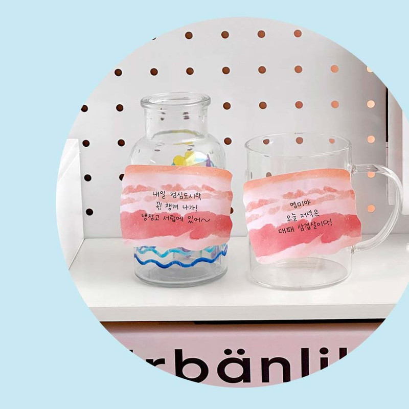 Usage example of  Il Jeong Pork Belly Sticky Note Eraser Set