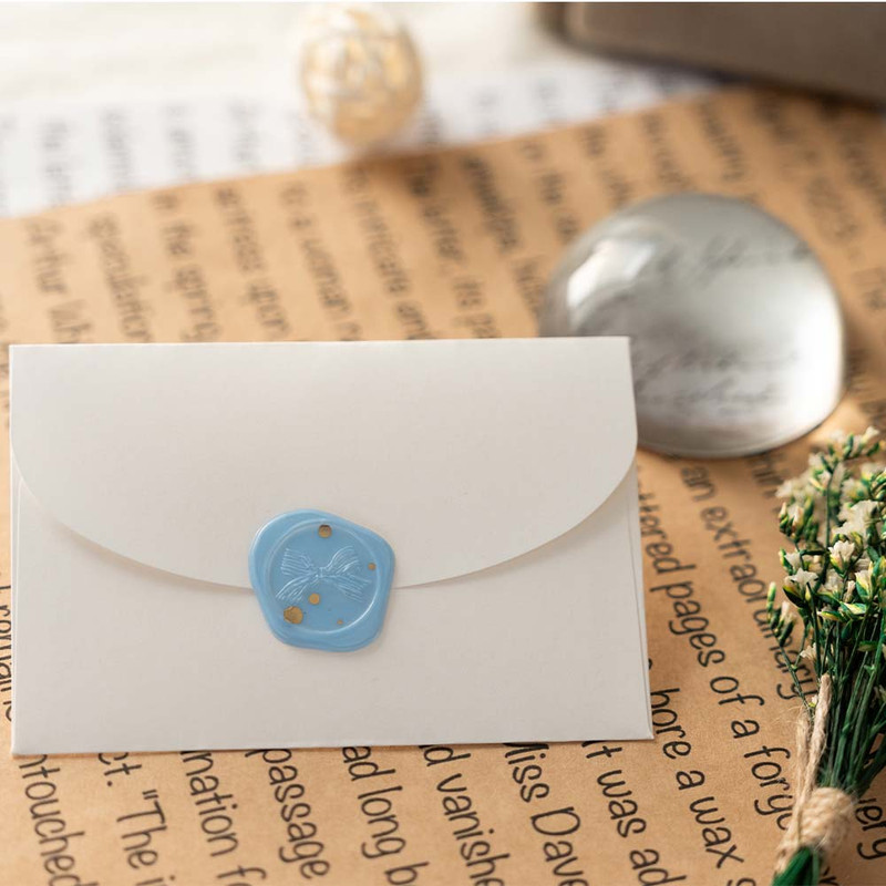 Usage example of Appree Milky Blue Sealing Wax Sticker Usage example of Appree Milky Blue Sealing Wax Sticker