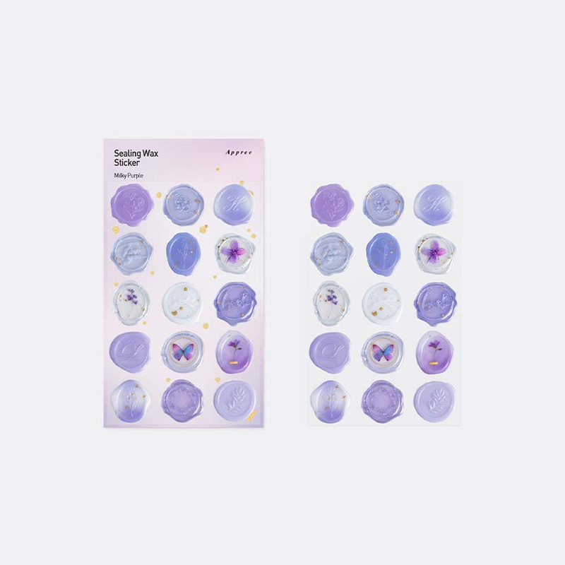 Appree Milky Purple Sealing Wax Sticker Appree Milky Purple Sealing Wax Sticker