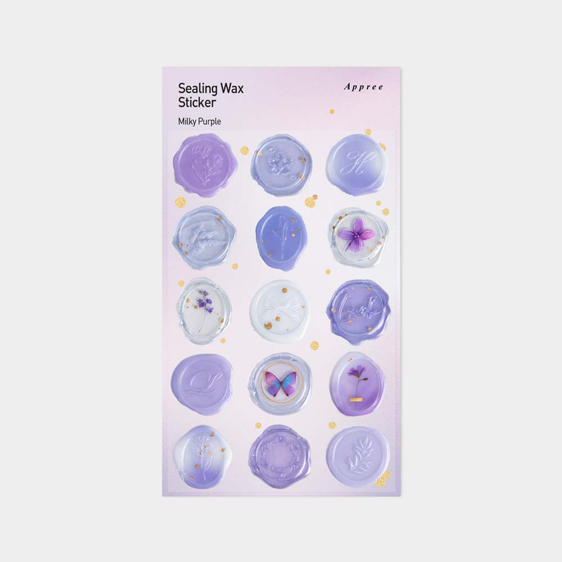 Appree Milky Purple Sealing Wax Sticker Appree Milky Purple Sealing Wax Sticker