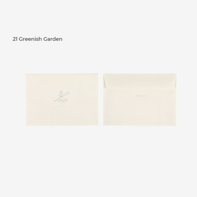 21 Greenish Garden - Dailylike Daily Letter And Envelope Set 21-24 21 Greenish Garden - Dailylike Daily Letter And Envelope Set 21-24