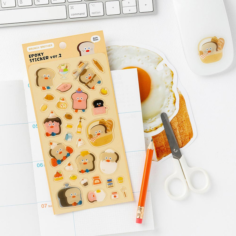 Usage example of Romane Brunch Brother Friends Epoxy Sticker