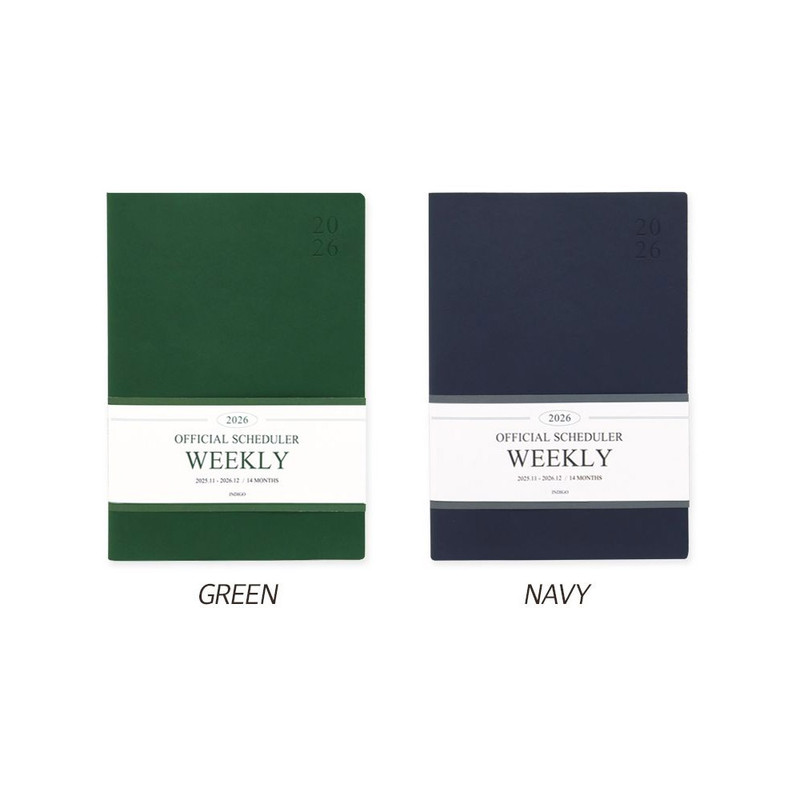 Color - Indigo 2026 Official A4 Dated Weekly Planner Scheduler