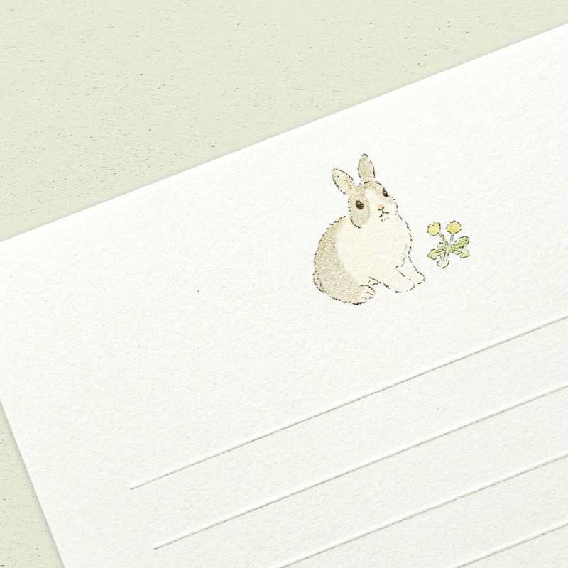 Dandelion bunny - Dash and Dot Garden Walk Letter with Envelope Set