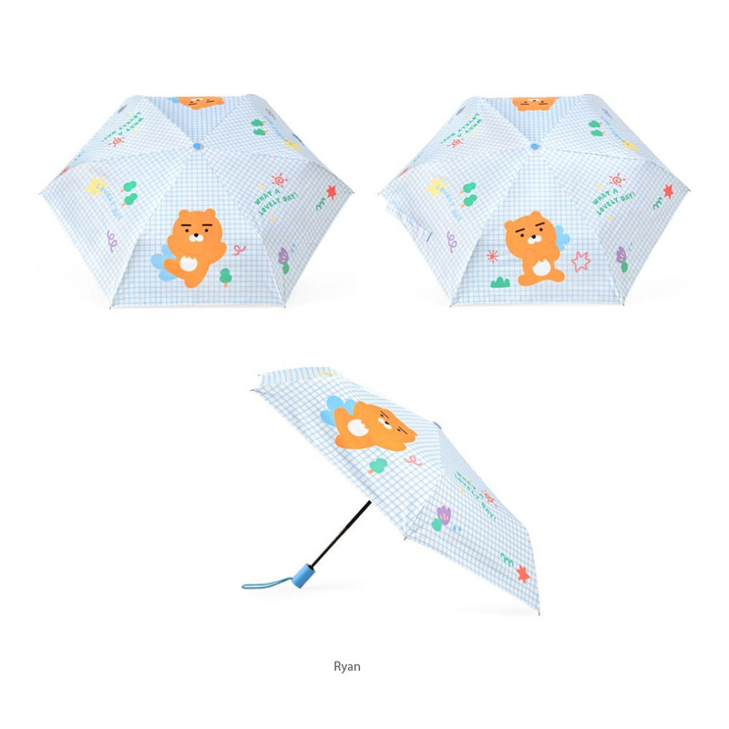 Ryan - Kakao Friends Dual-Protection 3-Section Automatic Umbrella