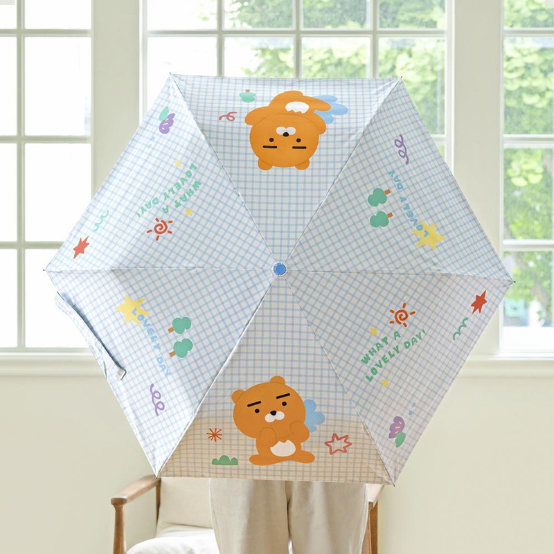 Ryan - Kakao Friends Dual-Protection 3-Section Automatic Umbrella