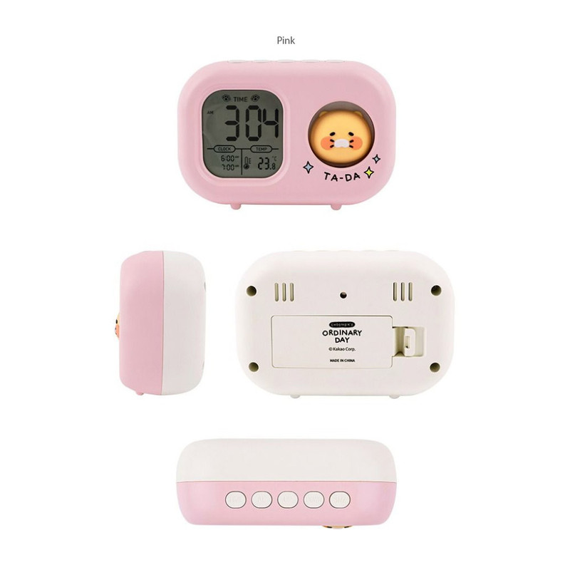 Pink - Kakao Friends Choonsik Mini Light Electronic Clock