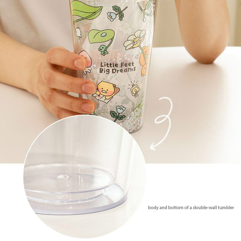 Double-Wall Construction - Kakao Friends Little Feet Big Dreams 15oz Cold Dome Tumbler