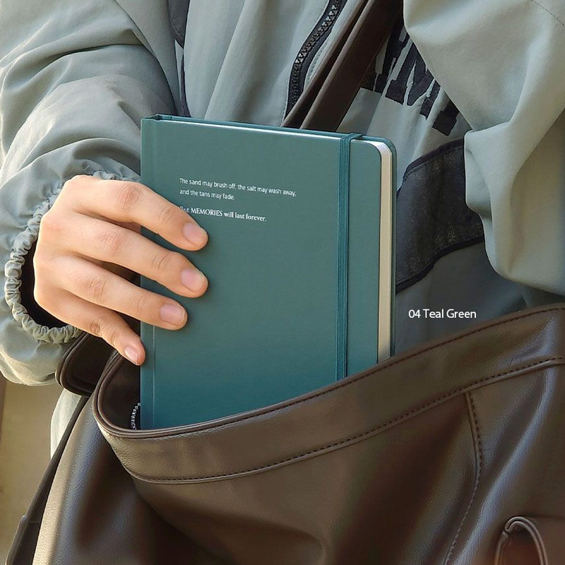 Teal Green - Iconic Souvenir B6 Lined Notebook With Band