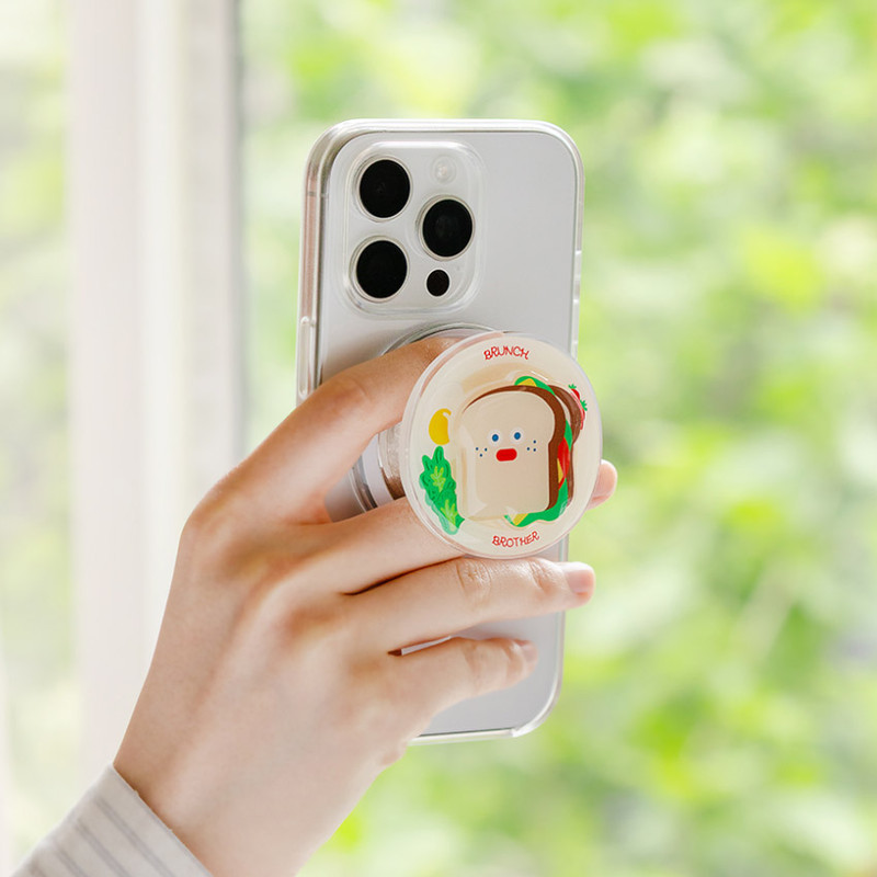 Brunch Toast - Romane Brunch Brother Dessert Magsafe Phone Grip with Mirror & Spinner