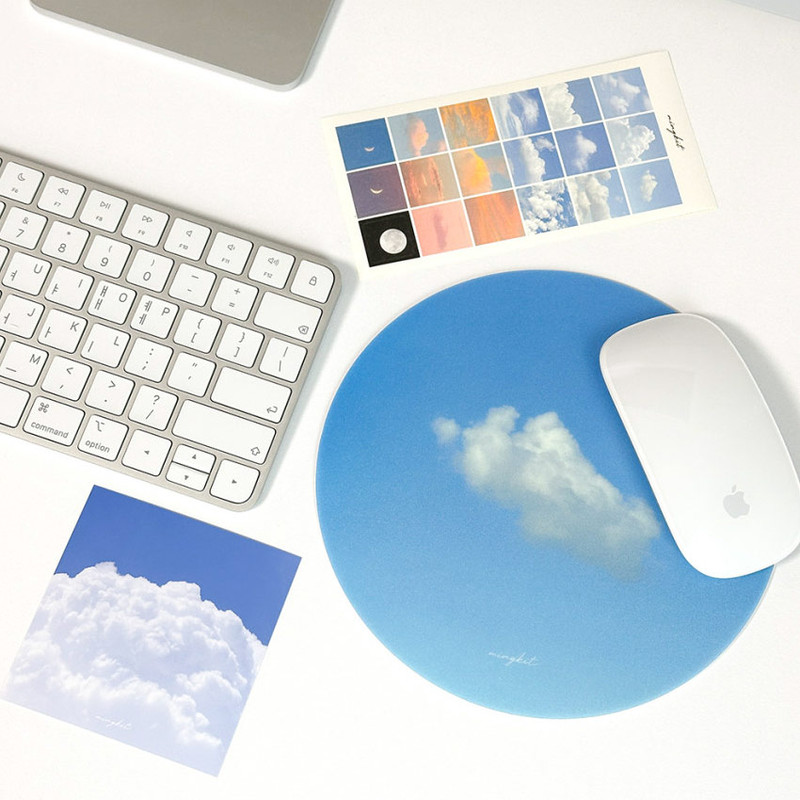 Usage example of Mingkit Cloud Circle PVC Mouse Pad