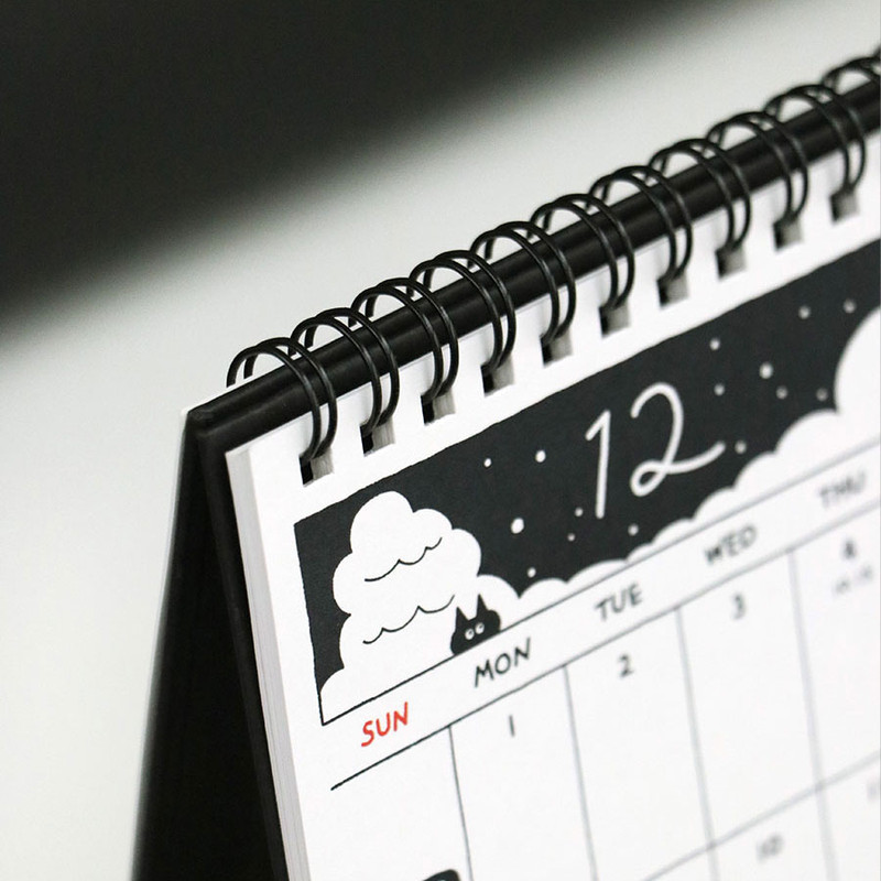 Wire Binding - Iconic 2026 Doodle Desk Calendar Wire Binding - Iconic 2026 Doodle Desk Calendar