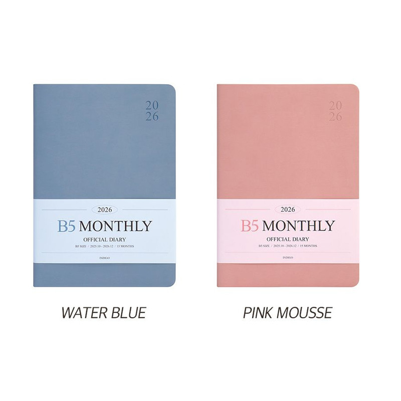 6 Color - Indigo 2026 Official B5 Dated Monthly Planner Scheduler 6 Color - Indigo 2026 Official B5 Dated Monthly Planner Scheduler