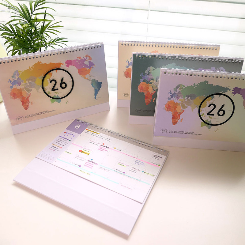 Gunmangzeung 2026 World Wide Scheduler Desk Calendar