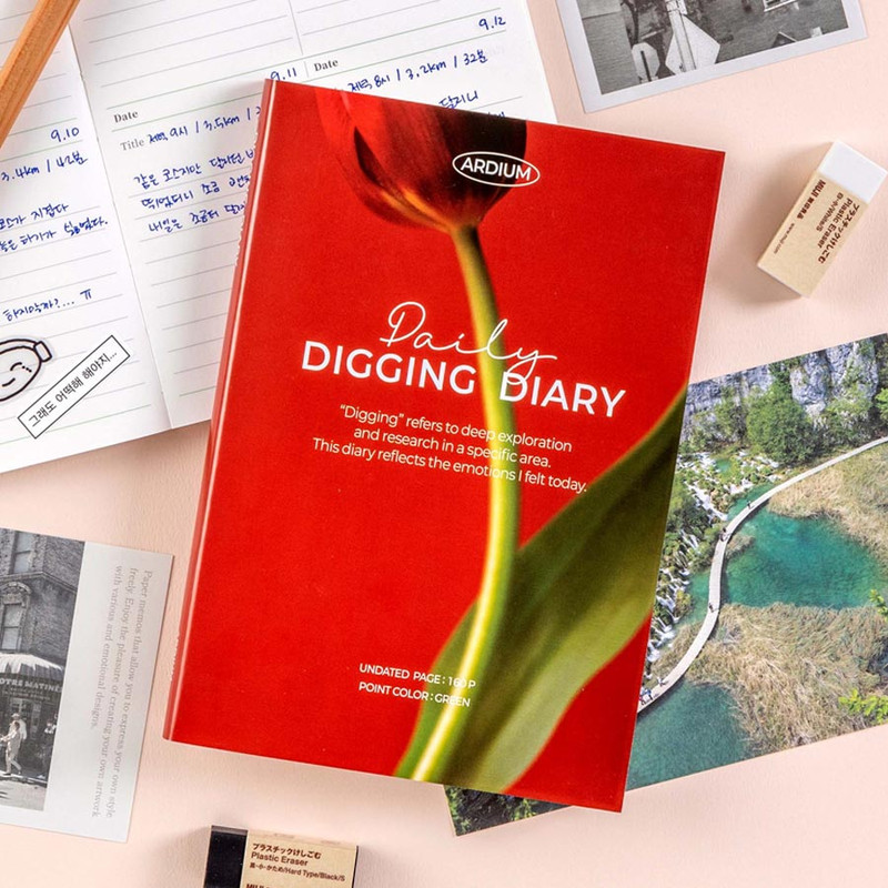 Red Daydream - Ardium Digging Undated Daily Diary