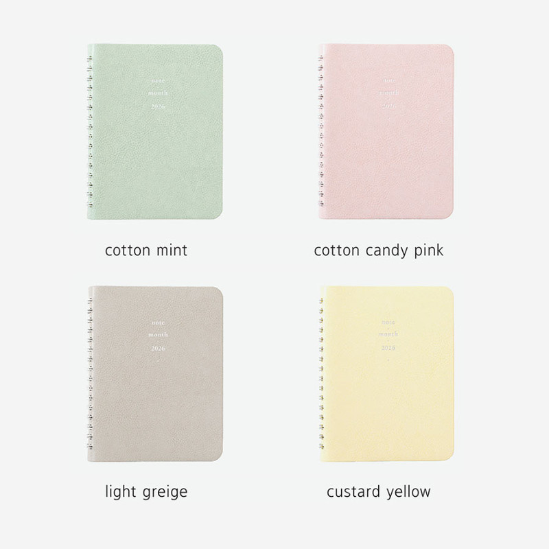 Colors - Byfulldesign 2026 Notable Memory Twin-Wire Handy Dated Monthly Planner