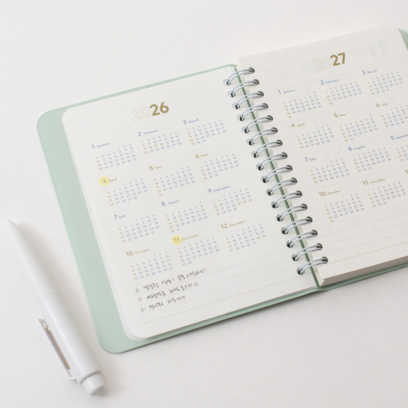 Yearly Plan - Byfulldesign 2026 Notable Memory Twin-Wire Handy Dated Monthly Planner